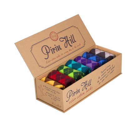 Pirin Hill Ανδρικές Κάλτσες ψηλές Luxury Box 7 Χρώματα Argyle